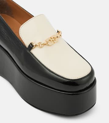 Plateau-Loafers aus Lederimitat | Ganni