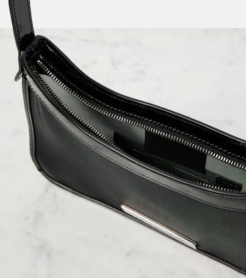 Platt leather-trimmed mesh shoulder bag | Acne Studios