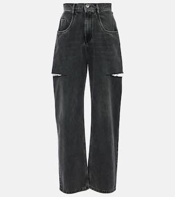Cutout high-rise tapered jeans | Maison Margiela