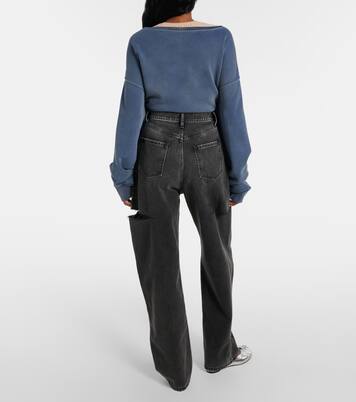 Cutout high-rise tapered jeans | Maison Margiela
