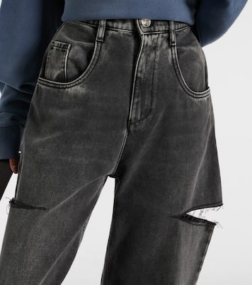 Cutout high-rise tapered jeans | Maison Margiela