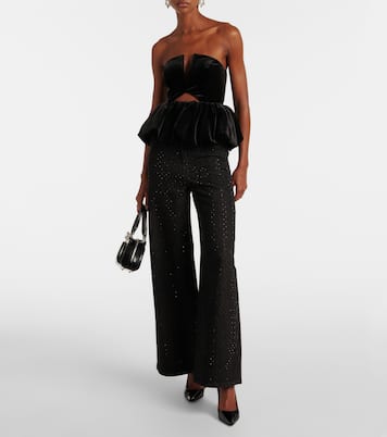 Bandeau-Top aus Samt | Self-Portrait