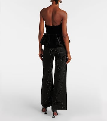 Bandeau-Top aus Samt | Self-Portrait