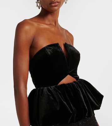 Bandeau-Top aus Samt | Self-Portrait