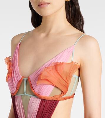 Robe longue Dahlia en soie | Nensi Dojaka