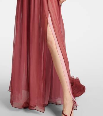 Robe longue Dahlia en soie | Nensi Dojaka