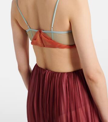 Robe longue Dahlia en soie | Nensi Dojaka