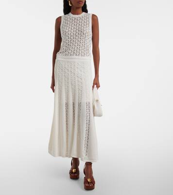 Tank top Wylie Crop in crochet di cotone | Zimmermann