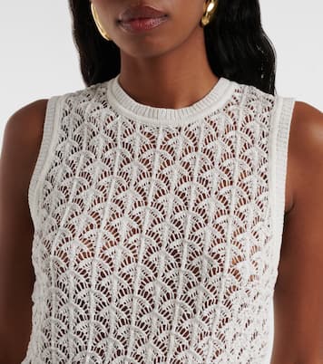 Tank top Wylie Crop in crochet di cotone | Zimmermann