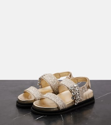 Verity embellished glitter sandals  | Jimmy Choo