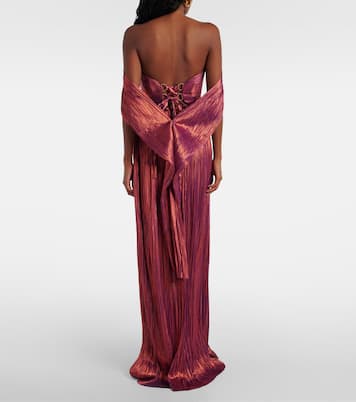 Off-Shoulder-Robe Sharon aus Seide | Maria Lucia Hohan