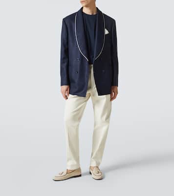 Chaqueta de esmoquin en seda | Brunello Cucinelli