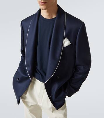 Chaqueta de esmoquin en seda | Brunello Cucinelli