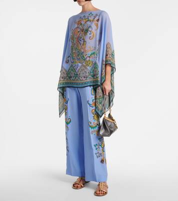 Pantalon ample en soie à fleurs | Etro