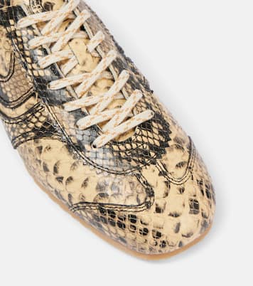 Snake-effect leather sneakers | Dries Van Noten