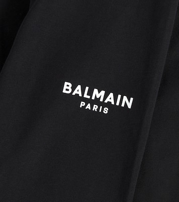 Logo cotton-blend jersey leggings | Balmain Kids