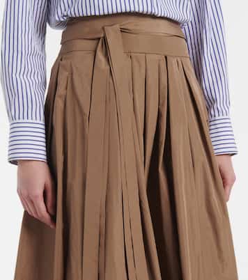 Falda larga plisada Gea de tafetán | 'S Max Mara
