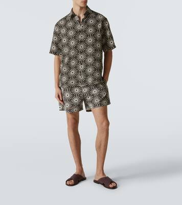 Castro printed linen bowling shirt | Frescobol Carioca