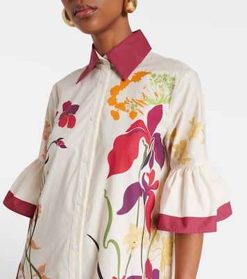 Robe chemise Choux en coton à fleurs | La DoubleJ