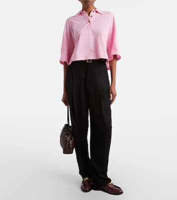 Cropped-Polohemd aus Baumwolle | Bottega Veneta