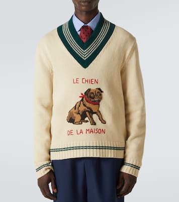 Jersey de lana en jacquard | Valentino