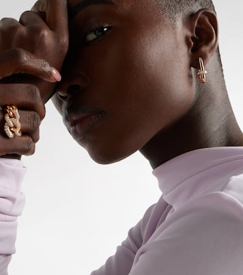 Boucles d’oreilles Iconica en or rose 18 ct et diamants | Pomellato