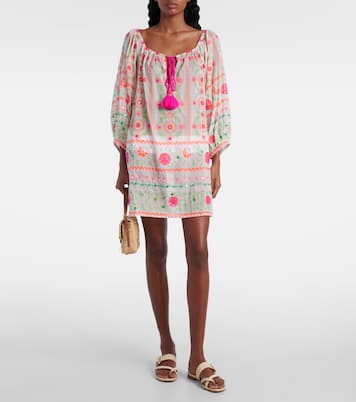 Vestido de playa de algodón estampado | Juliet Dunn