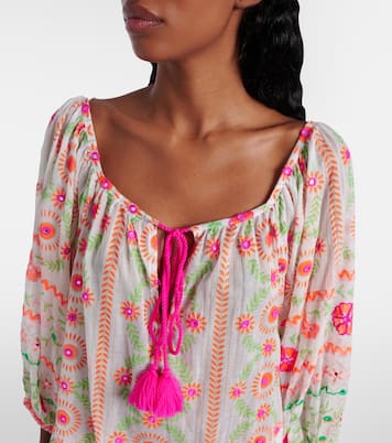 Vestido de playa de algodón estampado | Juliet Dunn