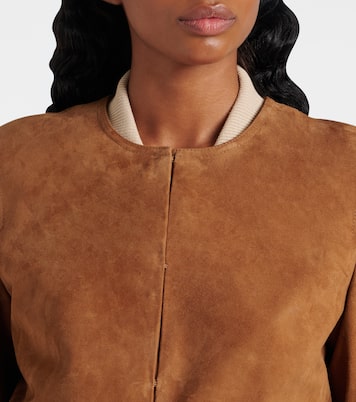 Cropped suede jacket | Vince