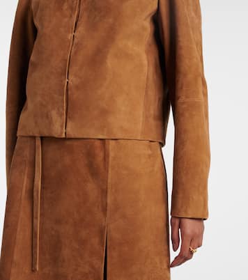 Cropped suede jacket | Vince