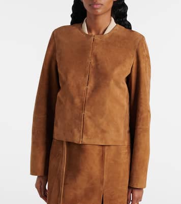 Cropped suede jacket | Vince