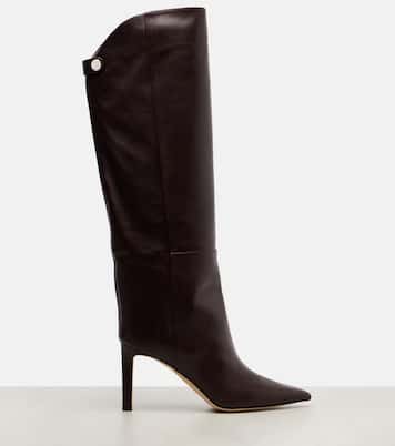 Alizze 85 leather knee-high boots | Jimmy Choo