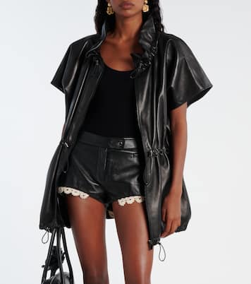 Peplum leather jacket | Magda Butrym