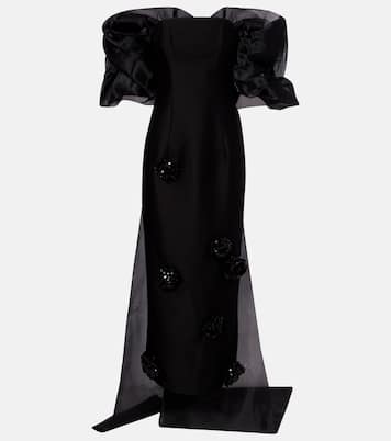 Ensemble robe longue et cape Zayna | Leo Lin