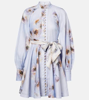 Hypnotic floral linen shirt dress | Zimmermann