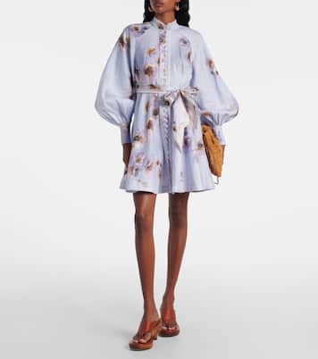 Hypnotic floral linen shirt dress | Zimmermann