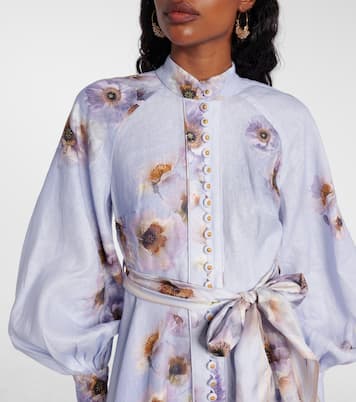 Hypnotic floral linen shirt dress | Zimmermann