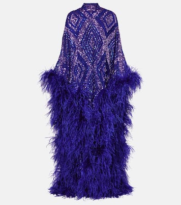 Casta Diva Follies sequined tulle kaftan | Taller Marmo