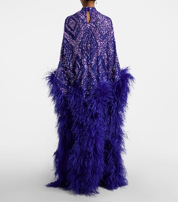 Casta Diva Follies sequined tulle kaftan | Taller Marmo