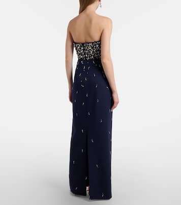 Bustier-Robe Reign aus Crêpe mit Kristallen | Simkhai