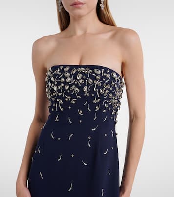 Bustier-Robe Reign aus Crêpe mit Kristallen | Simkhai