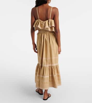 Lucian ruffled cotton midi dress | Ulla Johnson