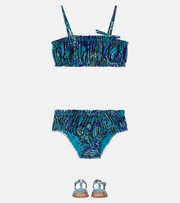 Paisley ruched bikini | Zimmermann Kids