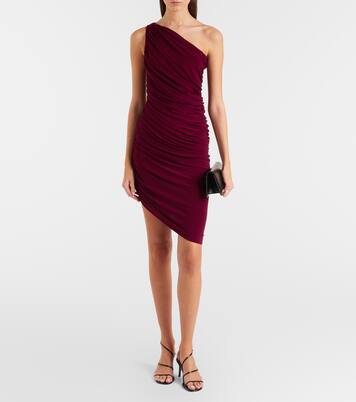 Diana gathered asymmetric minidress  | Norma Kamali