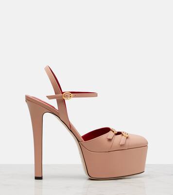 Crasher 145 leather platform pumps | Valentino Garavani