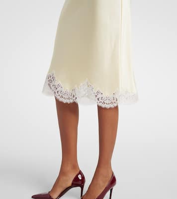 Lace-trimmed satin slip dress | Stella McCartney