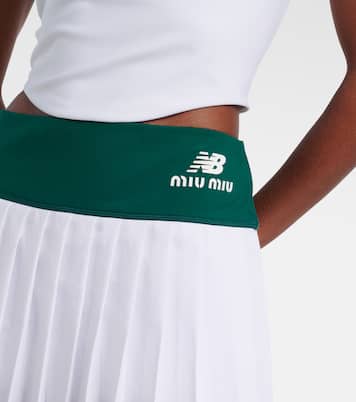 x New Balance pleated jersey miniskirt | Miu Miu