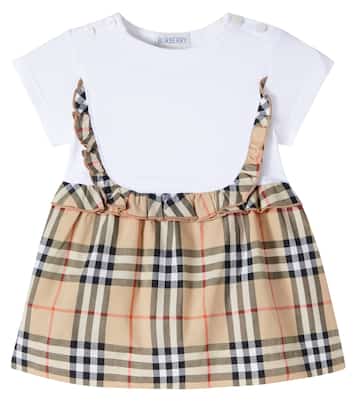 Baby Kleid Burberry Check aus einem Baumwollgemisch | Burberry Kids