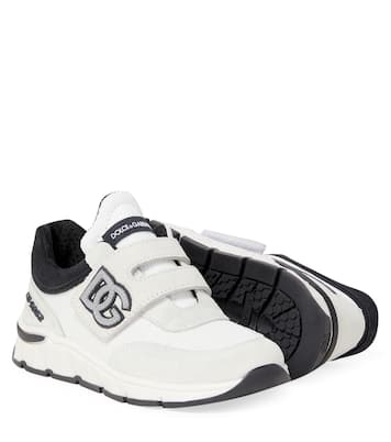 DG suede-trimmed sneakers | Dolce&Gabbana Kids