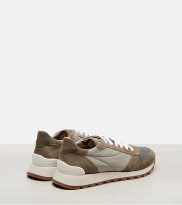 Zapatillas con ante y cuentas Monili  | Brunello Cucinelli